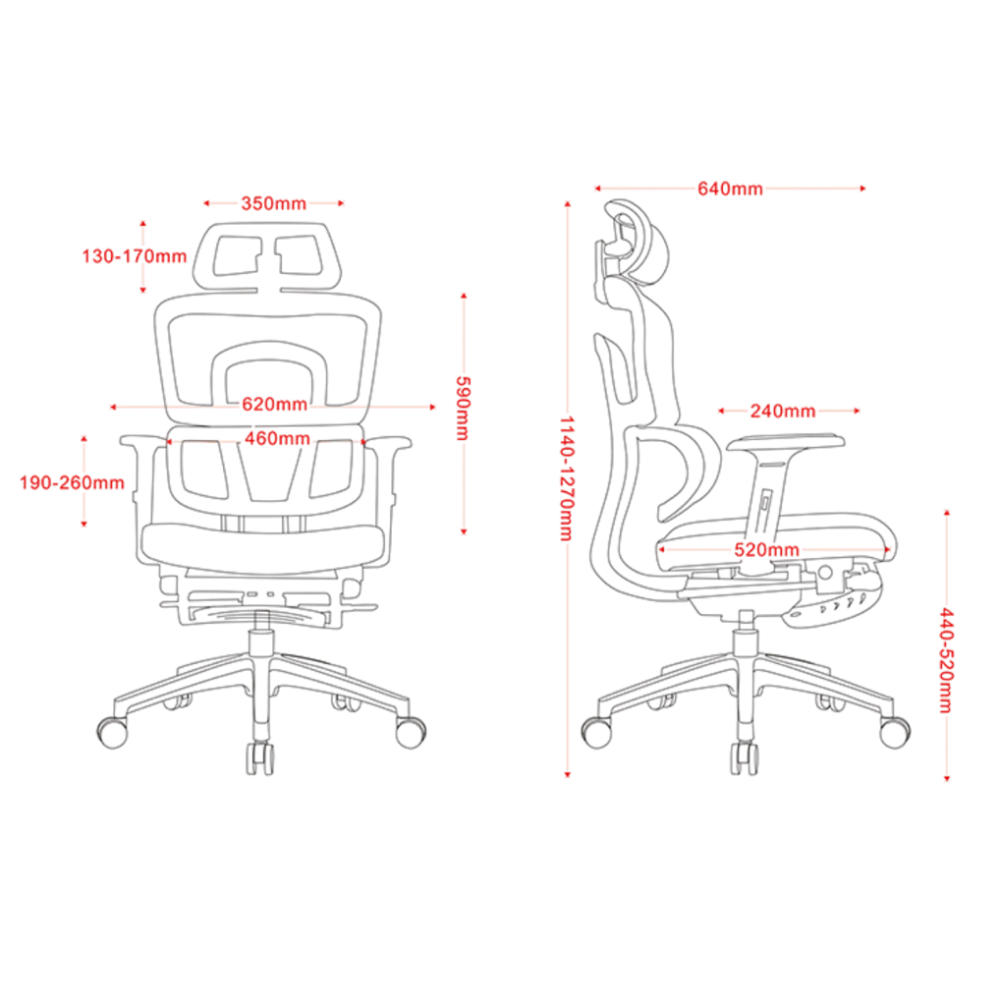 iCraft ErgoCraft Max Ergonomic Gaming Chair With 4D Armrest & Advanced Lumbar support (Grey)