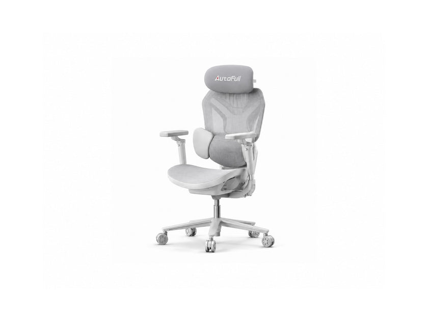 AutoFull G7 Gaming Chair – White Elite (No Footrest)