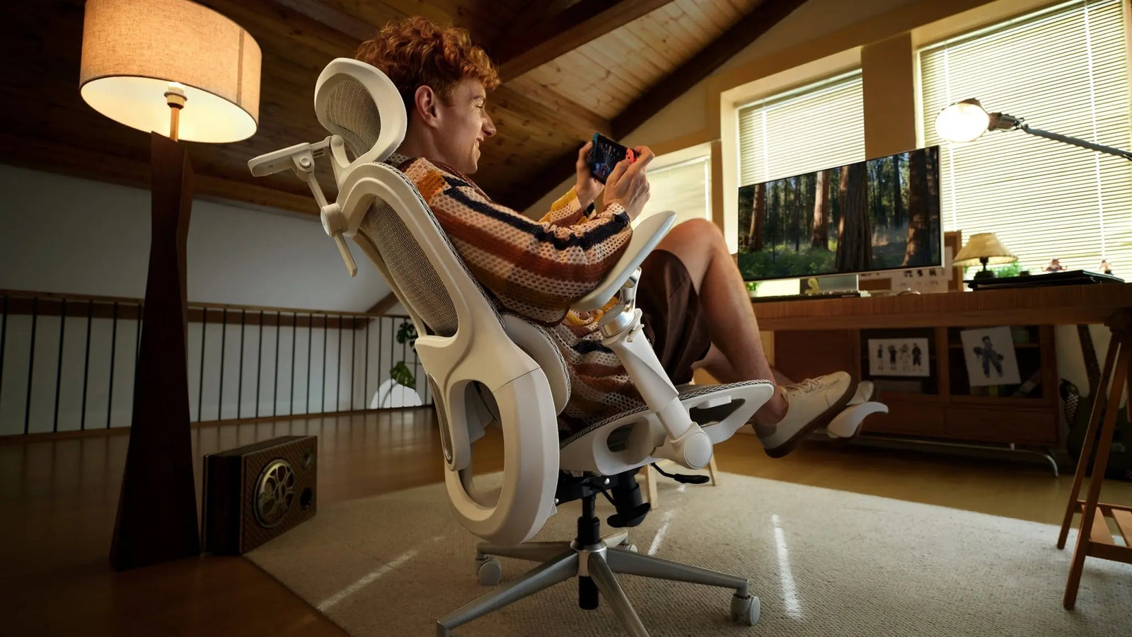 HBADA chair in a home workspace