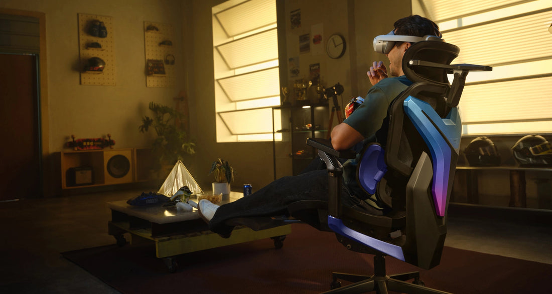 AutoFull gaming chair in a warm gaming setup